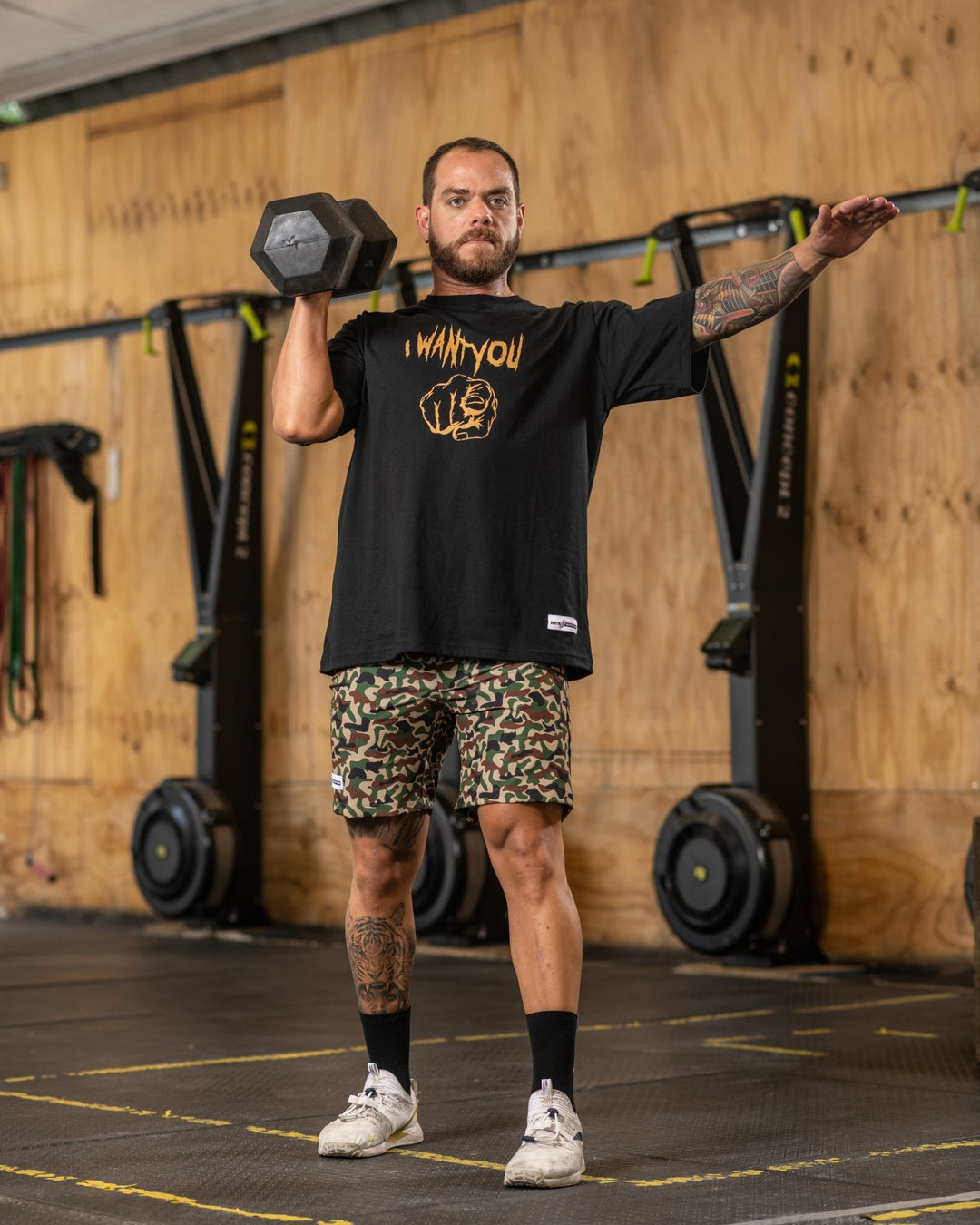 Polera Deportiva Hombre Negra I Want You - Bestia Outfitters