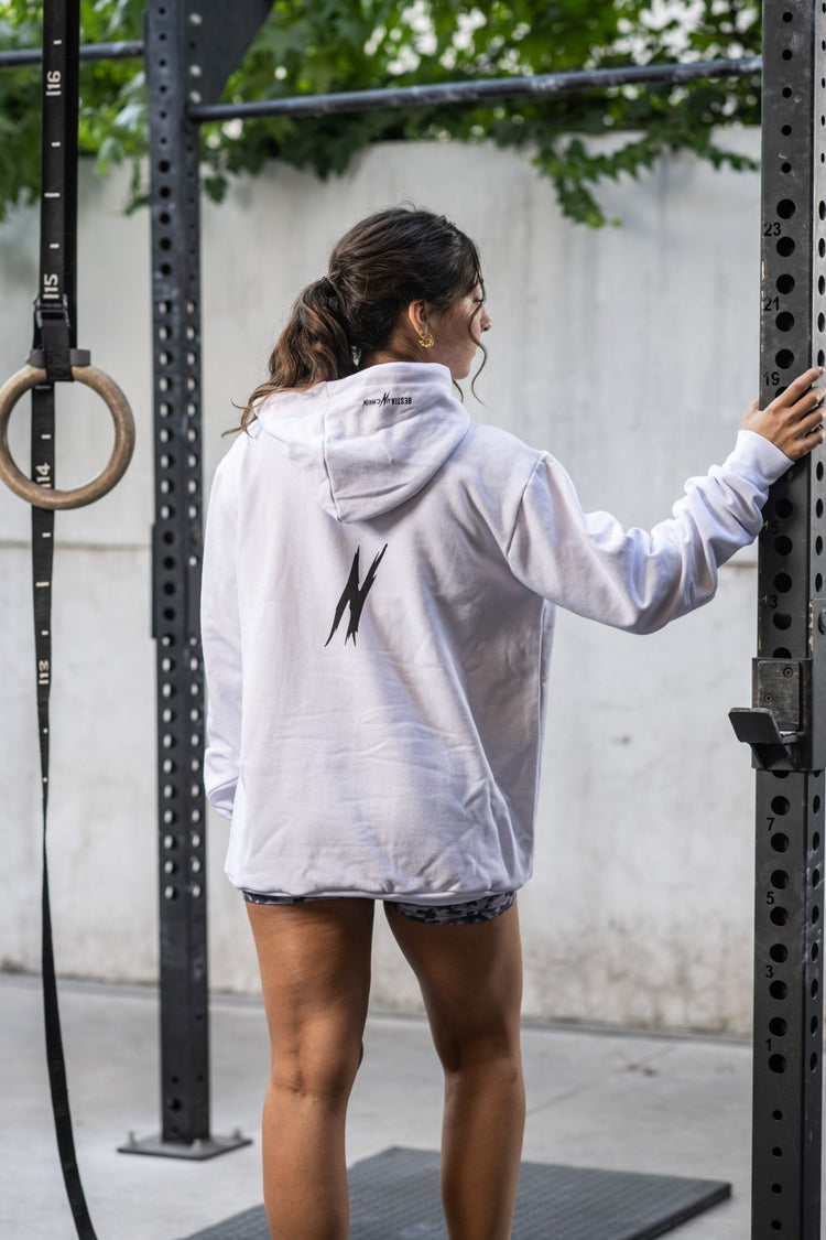 Poleron Deportivo Unisex Blanco - Bestia Outfitters