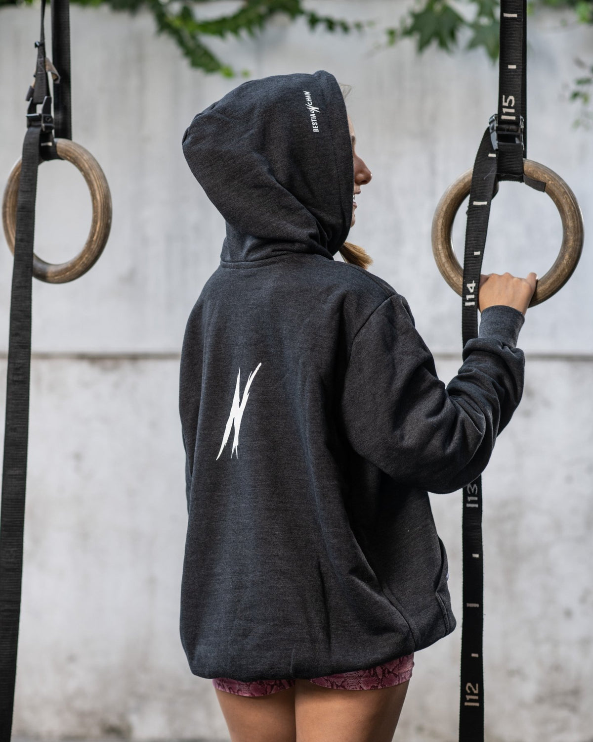 Poleron Deportivo Unisex Gris Marengo - Bestia Outfitters