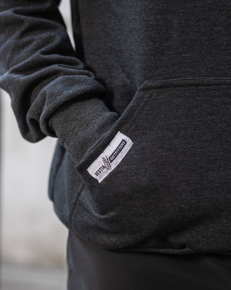 Poleron Deportivo Unisex Gris Marengo - Bestia Outfitters