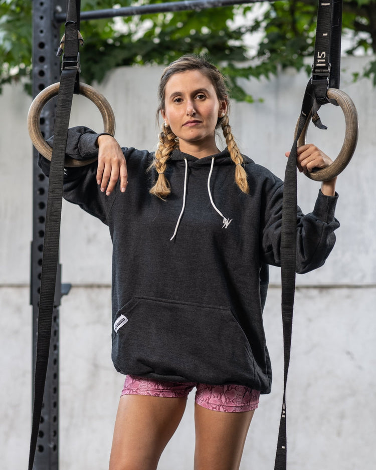 Poleron Deportivo Unisex Gris Marengo - Bestia Outfitters