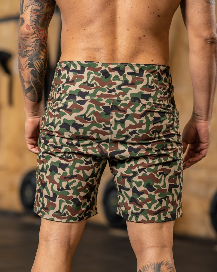 Short Deportivo Hombre Camuflado Verde - Bestia Outfitters