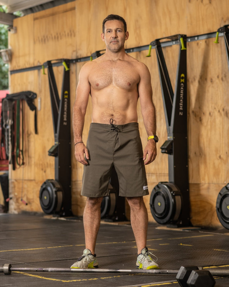 Short Deportivo Hombre Verde Olivo - Bestia Outfitters